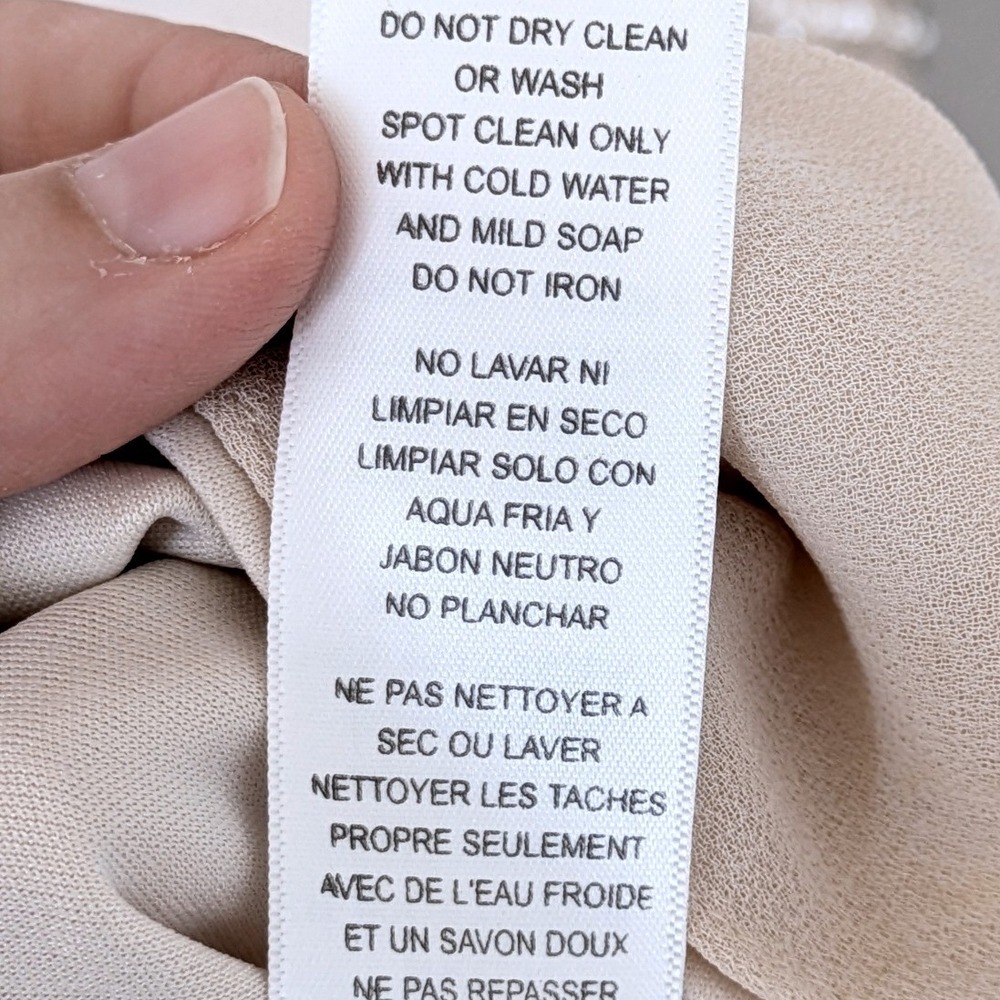 BHLDN Devon Beaded Illusion Maxi Gown Oyster Champagne Size 0 Like‎ New Formal - Picture 11 of 14